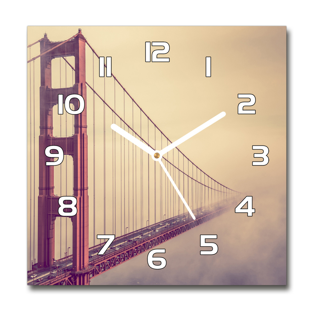 Skleněné hodiny čtverec Most San Francisco