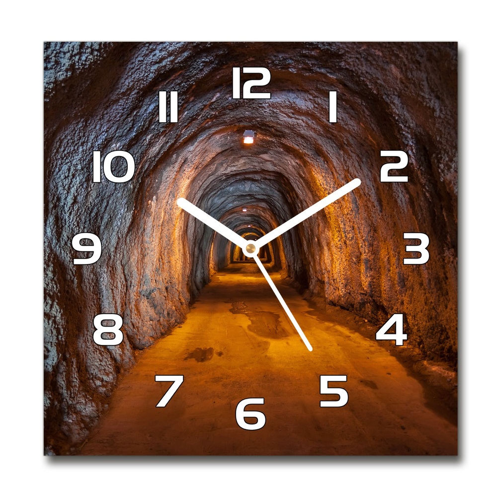 Skleněné hodiny čtverec Podvodní tunel