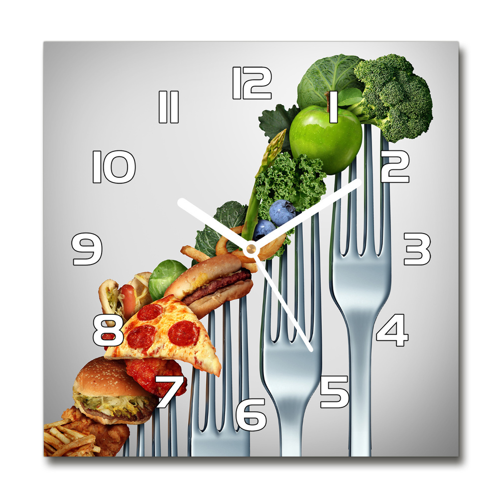 Skleněné hodiny čtverec Dieta