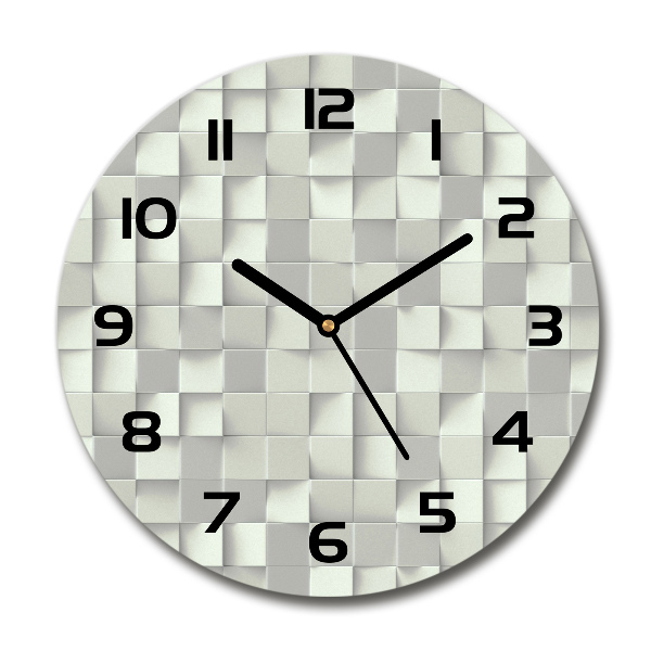 Skleněné hodiny kulaté Geometrické pozadí
