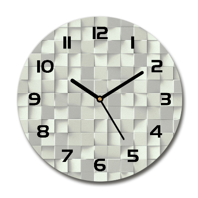 Skleněné hodiny kulaté Geometrické pozadí