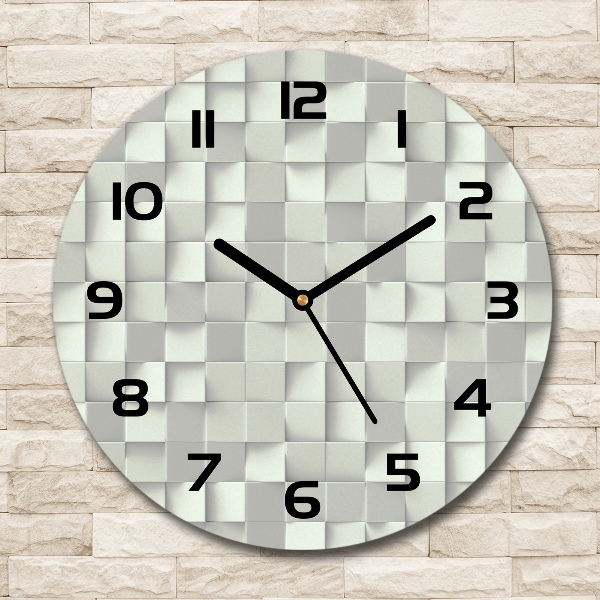 Skleněné hodiny kulaté Geometrické pozadí