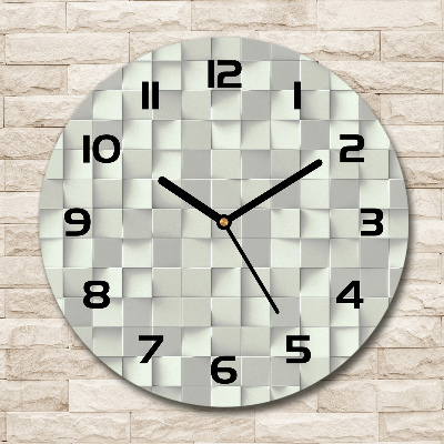 Skleněné hodiny kulaté Geometrické pozadí
