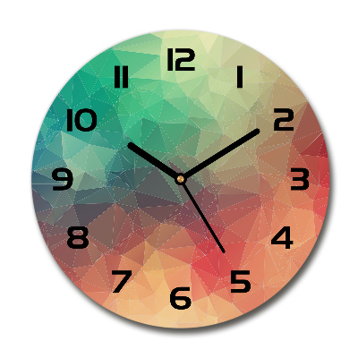 Skleněné hodiny kulaté Geometrické pozadí