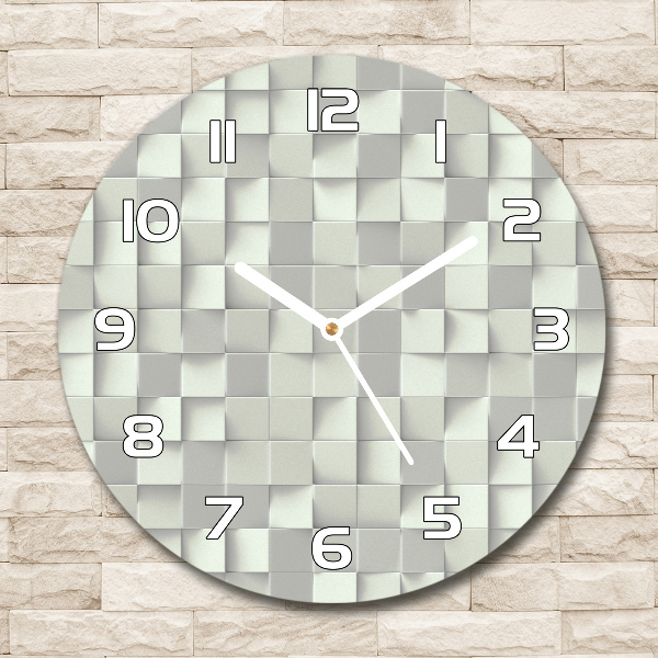 Skleněné hodiny kulaté Geometrické pozadí