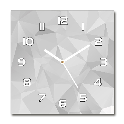 Skleněné hodiny na stěnu Abstraktní trojúhelníky
