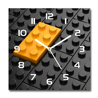 Skleněné hodiny kulaté Lego