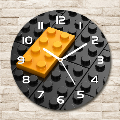 Skleněné hodiny kulaté Lego