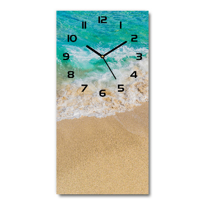 Nástěnné skleněné hodiny Pláž a moře