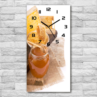 Nástěnné skleněné hodiny Plát medu