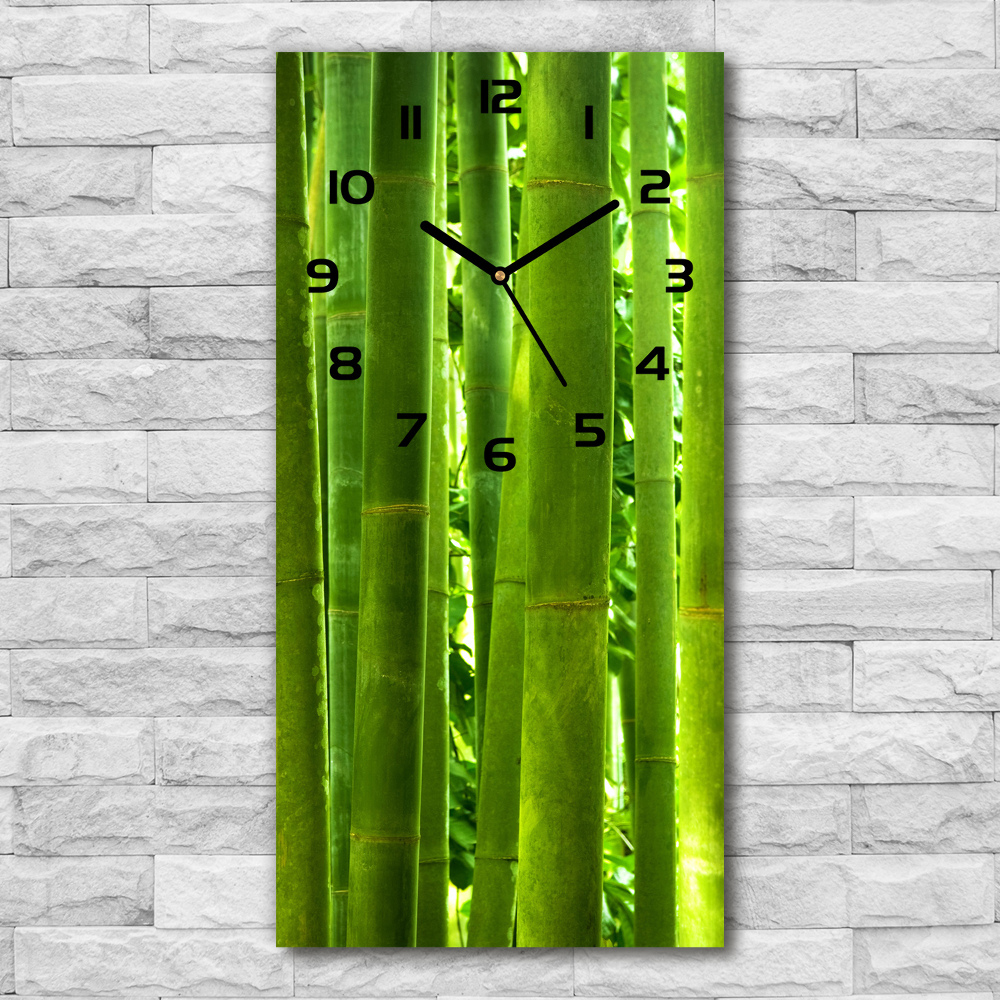 Moderní hodiny nástěnné Bambus