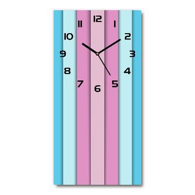 Nástěnné skleněné hodiny Barevné pásky