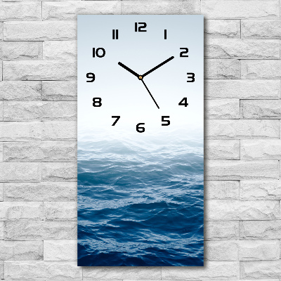 Nástěnné skleněné hodiny Mořské vlny