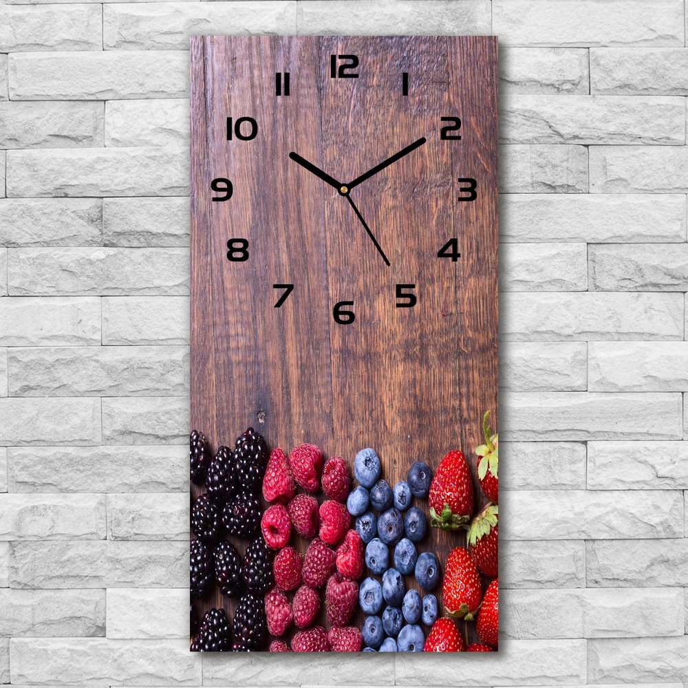 Moderní hodiny nástěnné Lesní ovoce