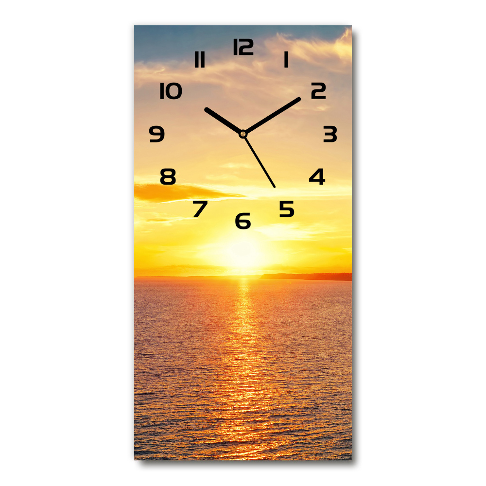 Nástěnné hodiny Západ slunce moře