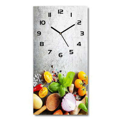 Moderní hodiny nástěnné Zelenina