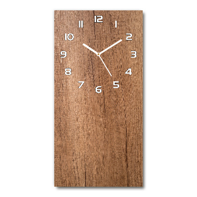 Nástěnné skleněné hodiny Dřevěné pozadí