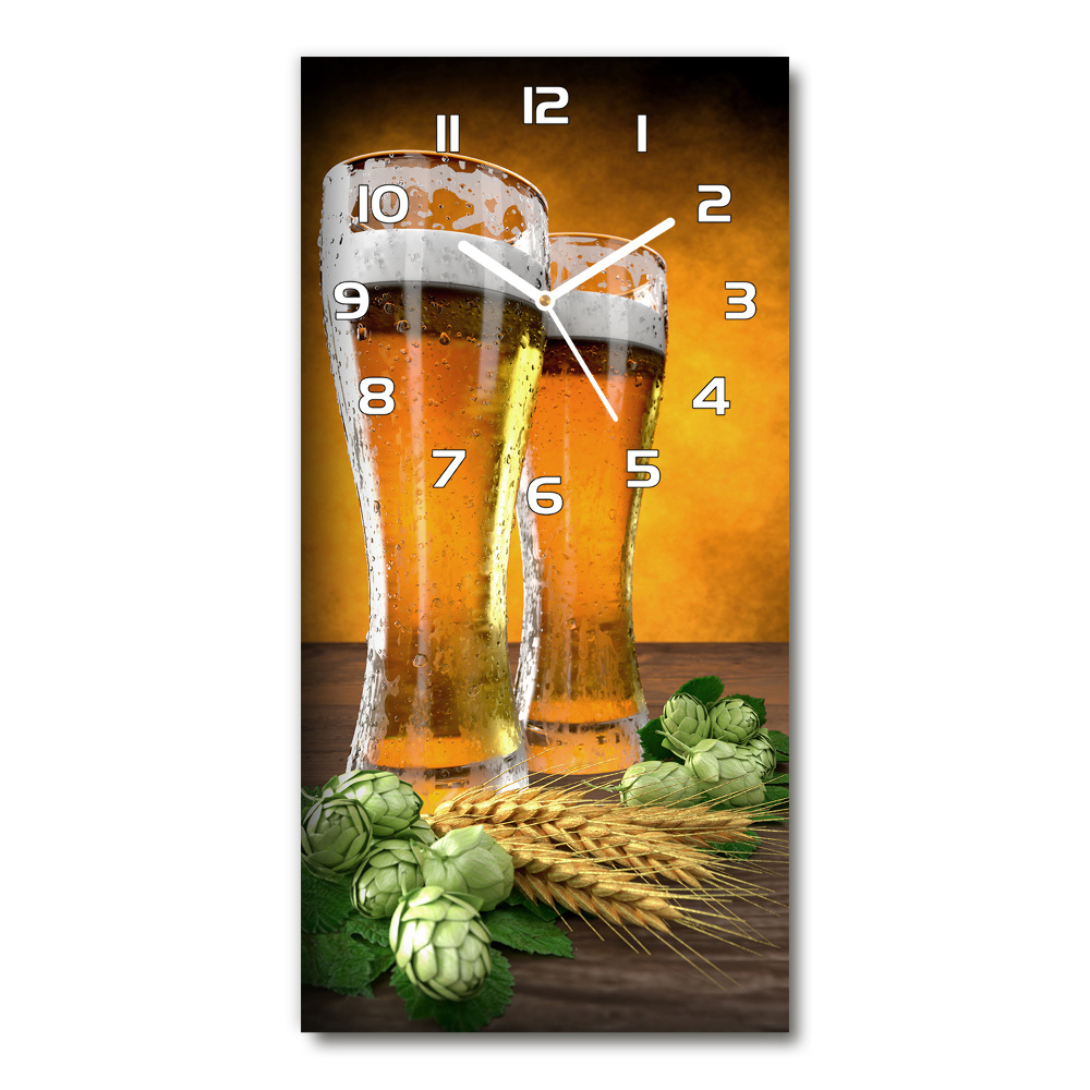 Nástěnné hodiny Dvě sklenice piva