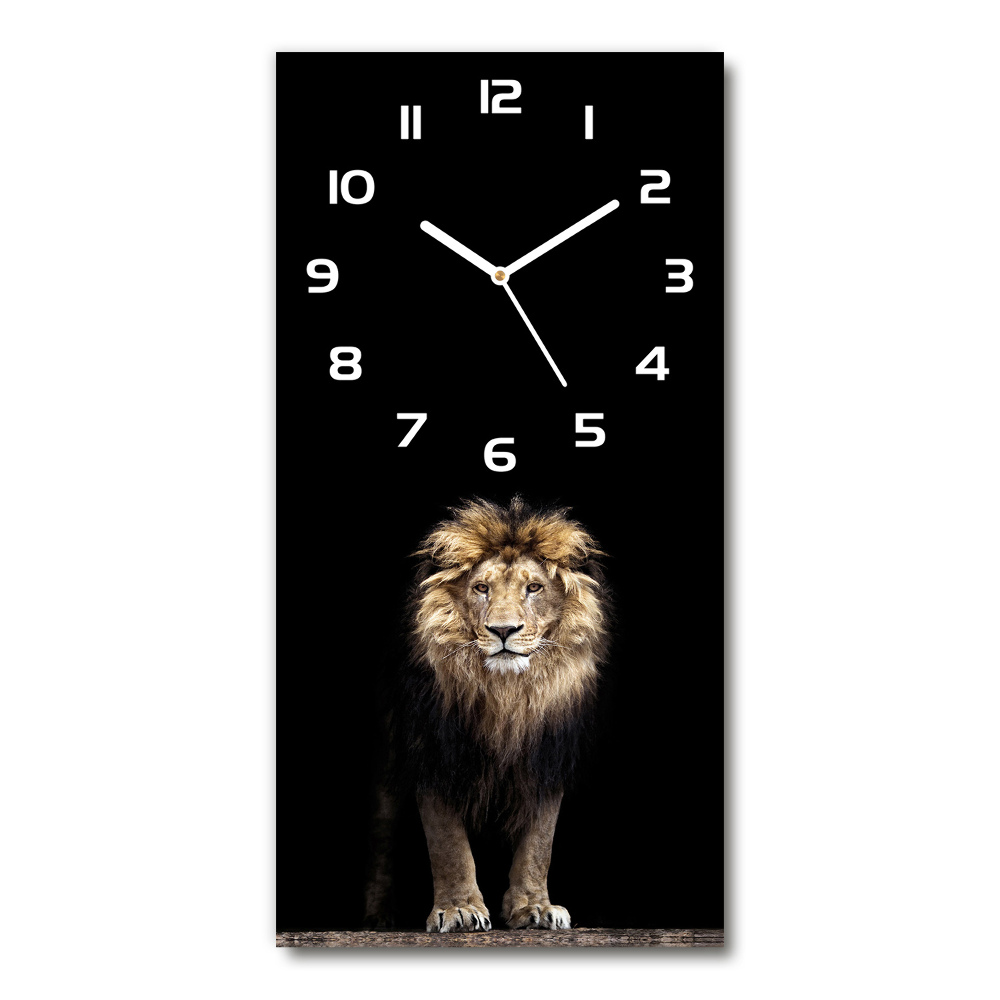 Moderní hodiny nástěnné Portrét lva
