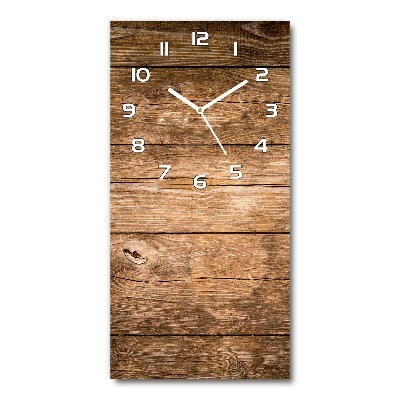 Nástěnné skleněné hodiny Dřevěné pozadí