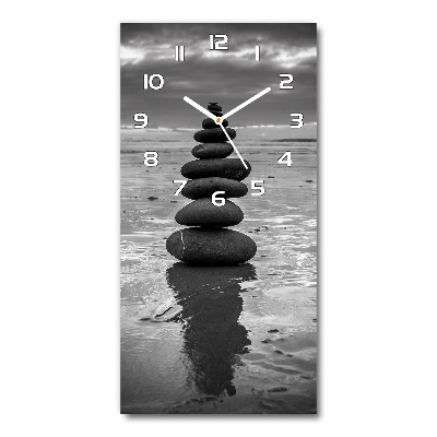 Nástěnné hodiny Kamení na pláži