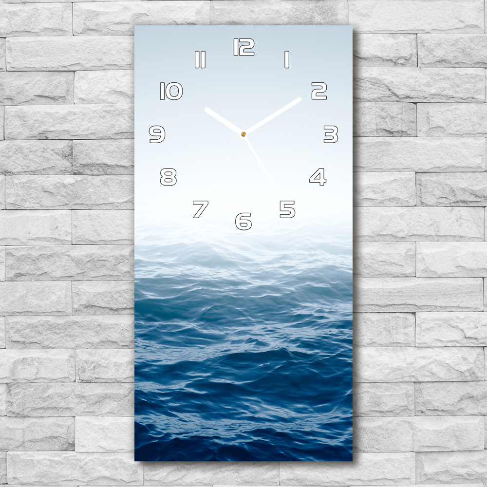 Nástěnné skleněné hodiny Mořské vlny
