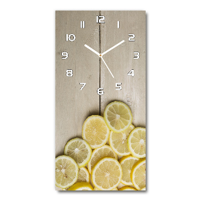 Nástěnné hodiny Citrony na dřevě