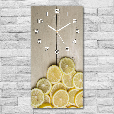 Nástěnné hodiny Citrony na dřevě