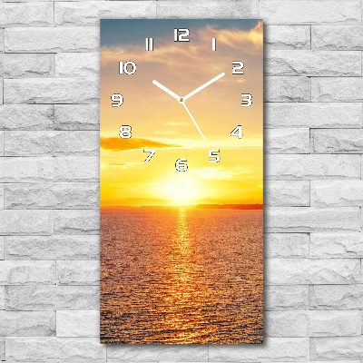 Nástěnné hodiny Západ slunce moře