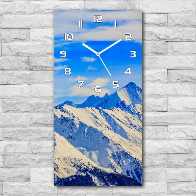 Moderní hodiny nástěnné Hory zima