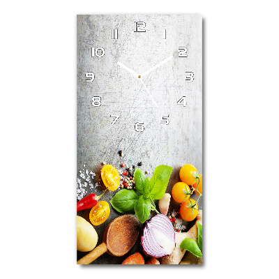 Moderní hodiny nástěnné Zelenina