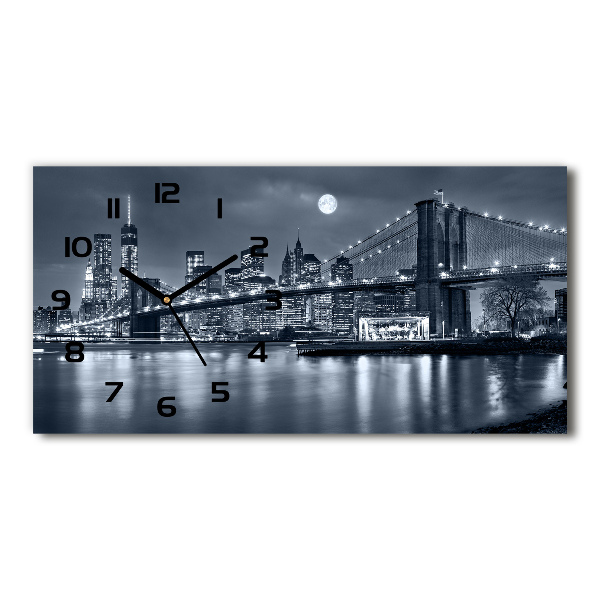 Skleněné hodiny na stěnu Manhattan New York