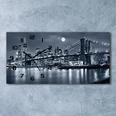 Skleněné hodiny na stěnu Manhattan New York