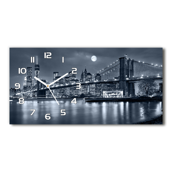 Skleněné hodiny na stěnu Manhattan New York