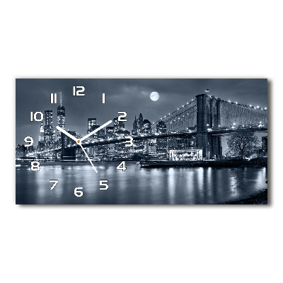 Skleněné hodiny na stěnu Manhattan New York