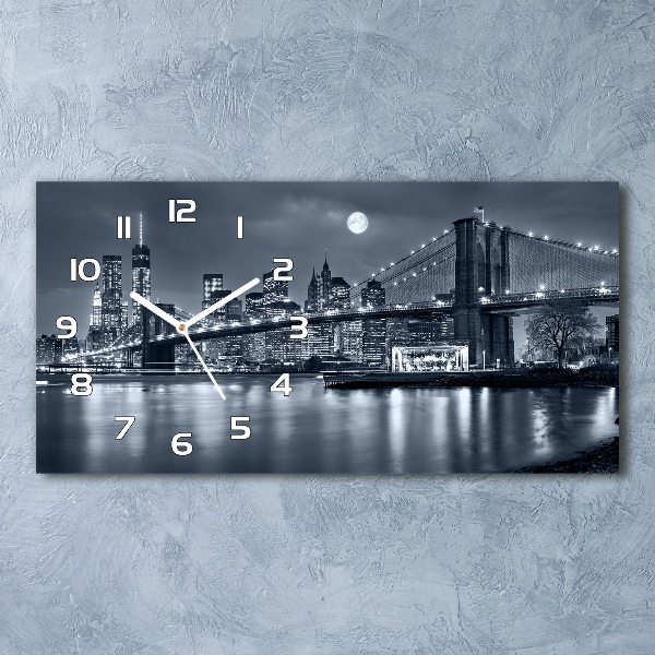 Skleněné hodiny na stěnu Manhattan New York
