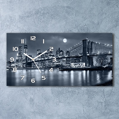Skleněné hodiny na stěnu Manhattan New York