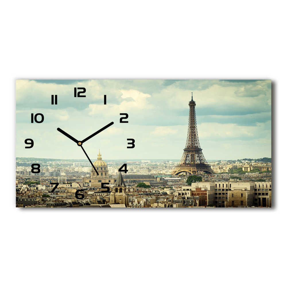 Skleněné hodiny na stěnu Eiffelova věž Paříž