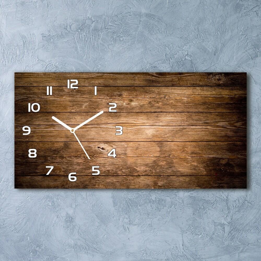Skleněné hodiny na stěnu tiché Dřevěné pozadí