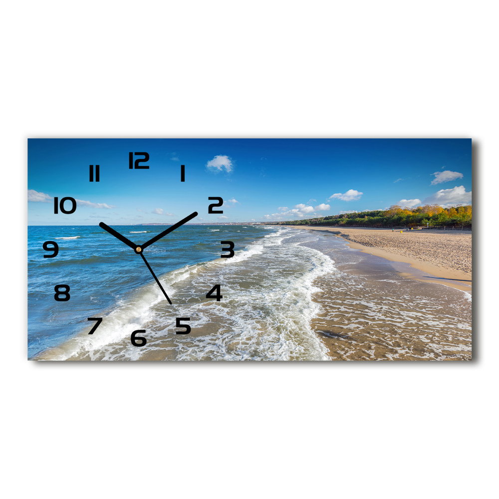 Skleněné hodiny na stěnu Baltské moře