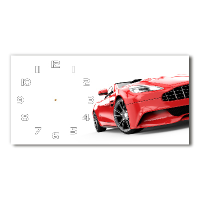 Skleněné hodiny na stěnu Sportovní auto