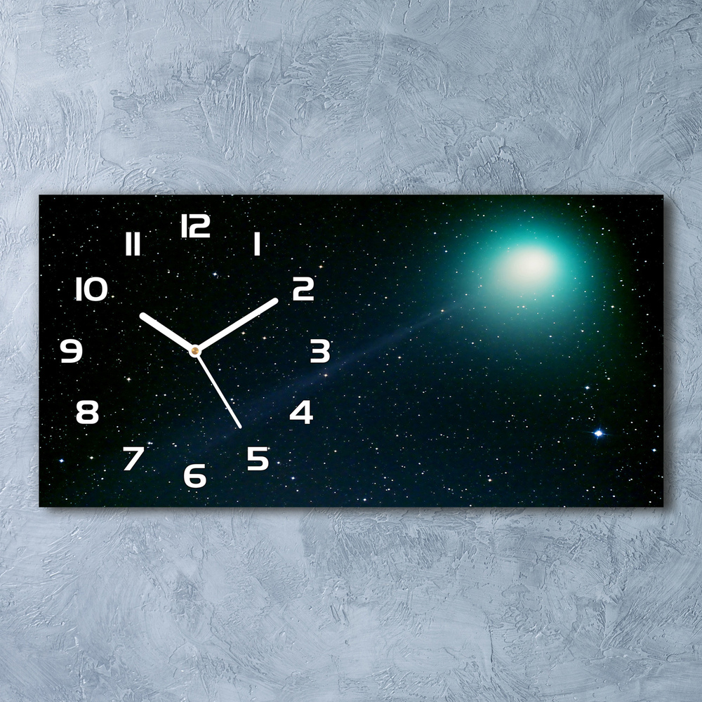 Moderní skleněné hodiny na stěnu Vesmír