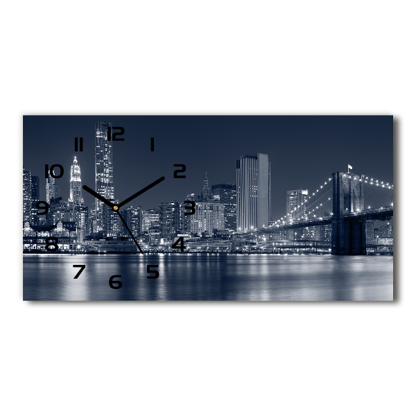 Skleněné hodiny na stěnu Manhattan New York
