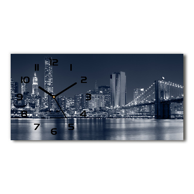 Skleněné hodiny na stěnu Manhattan New York