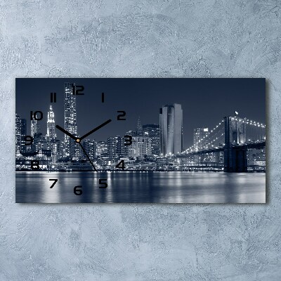 Skleněné hodiny na stěnu Manhattan New York