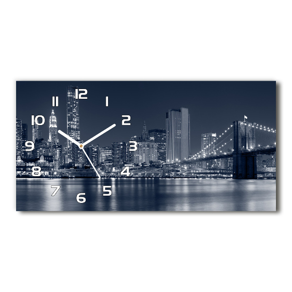 Skleněné hodiny na stěnu Manhattan New York