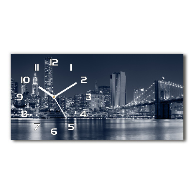 Skleněné hodiny na stěnu Manhattan New York