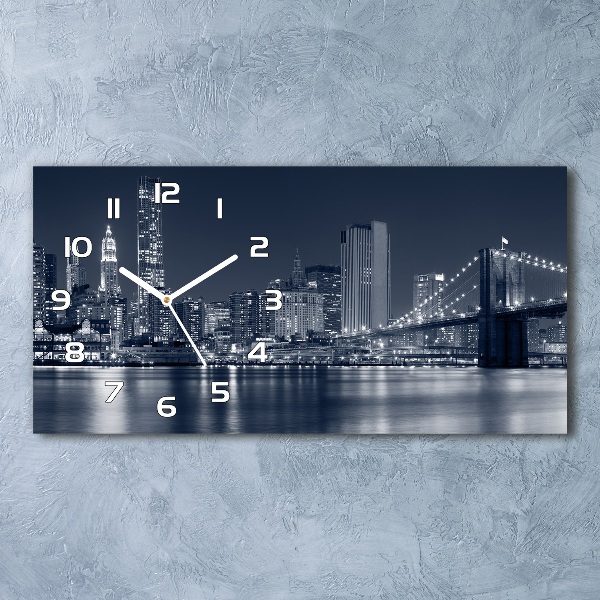 Skleněné hodiny na stěnu Manhattan New York