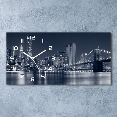 Skleněné hodiny na stěnu Manhattan New York