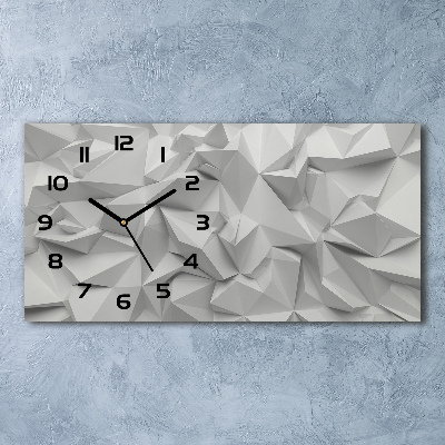 Skleněné hodiny na stěnu tiché Abstrakce 3D
